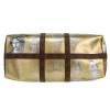 Louis Vuitton  Keepall 45 travel bag  in gold canvas  and brown monogram canvas - Detail D1 thumbnail