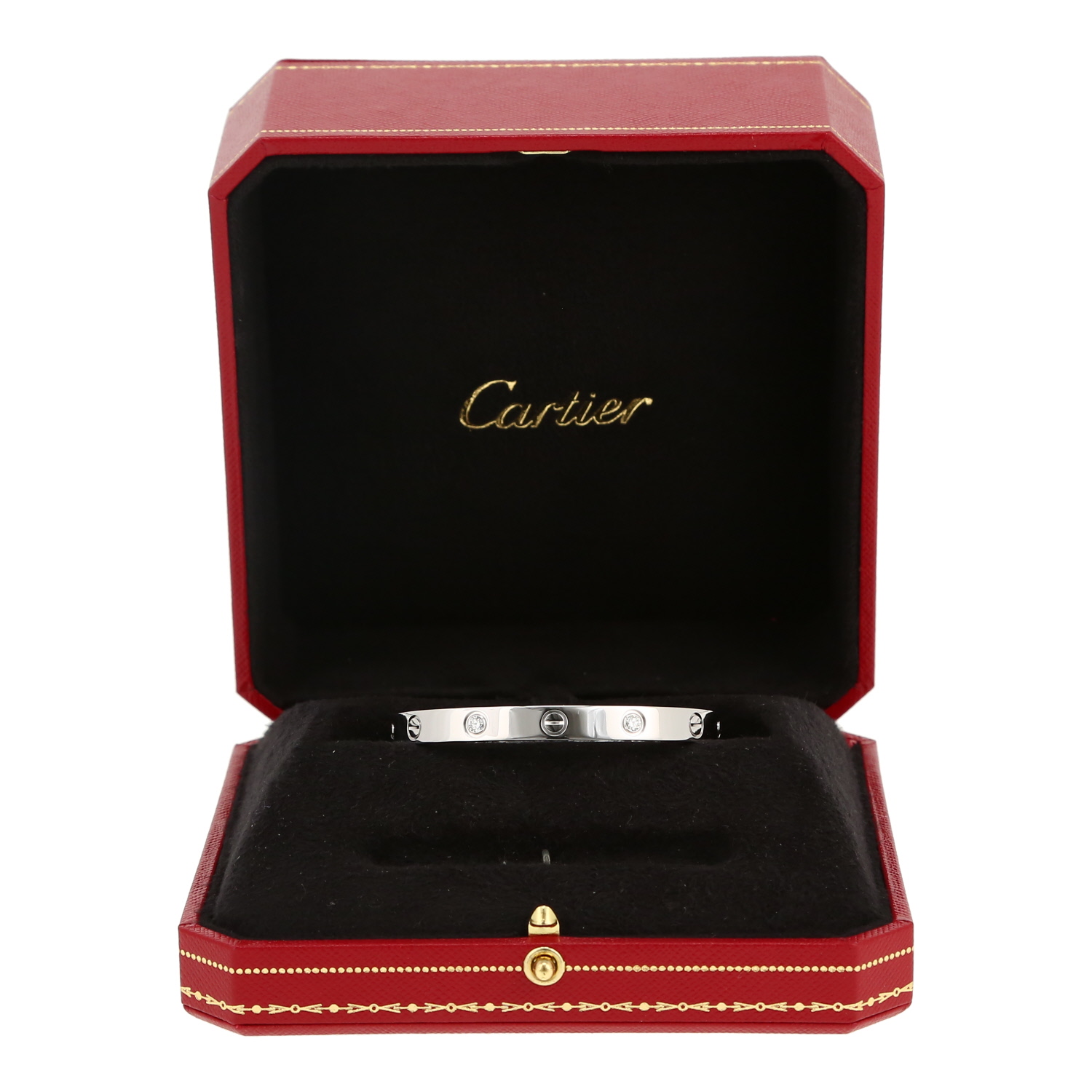 Cartier Love 4 diamants bracelet in white gold and diamonds, size 16 - Detail D2