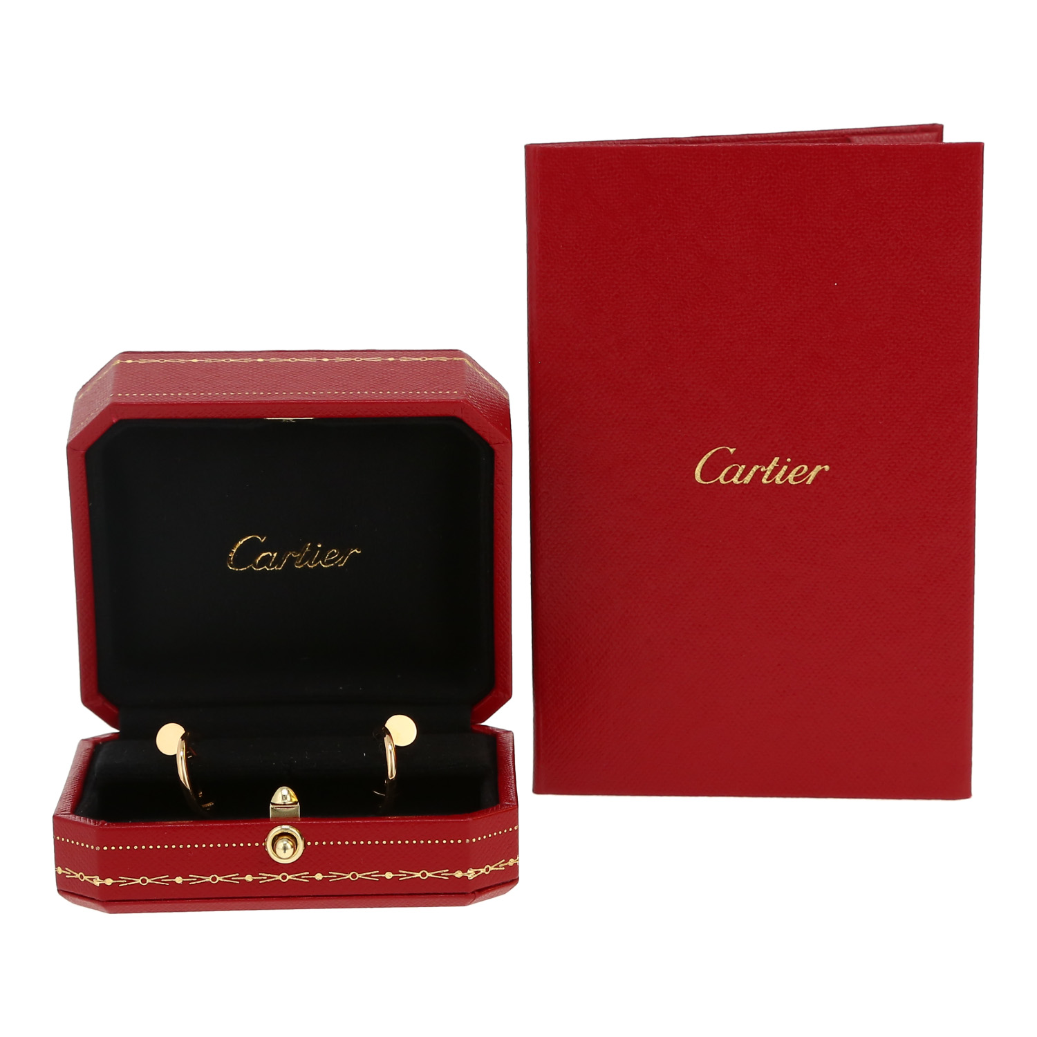 Par de criollas Cartier Juste un clou modelo pequeño de oro amarillo - Detail D2