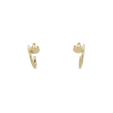 Paire de créoles Cartier Juste un clou petit modèle en or jaune