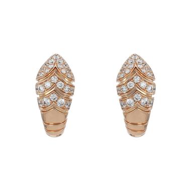 Bulgari Serpenti Viper earrings in pink gold and diamonds