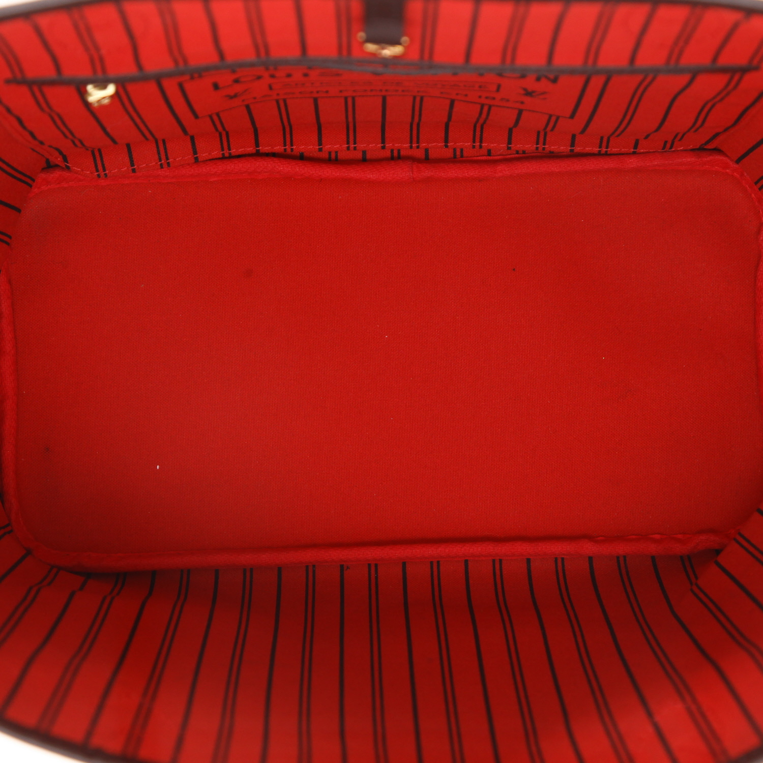 Shopping bag Louis Vuitton  Neverfull in tela a scacchi ebana e pelle marrone - Detail D3