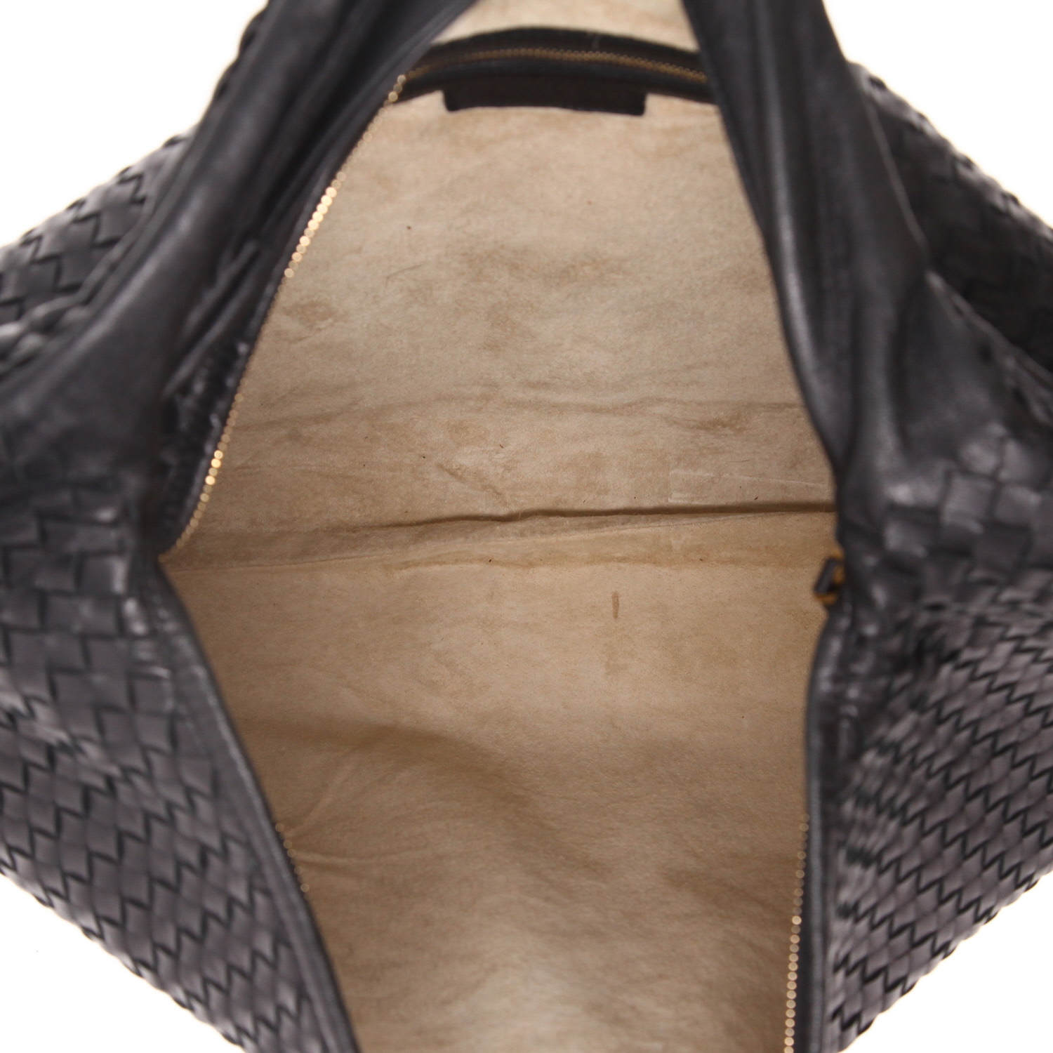 Sac cabas Bottega Veneta  Veneta en cuir intrecciato noir - Detail D3