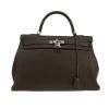 Hermès  Kelly 35 cm handbag  in anthracite grey togo leather - 360 thumbnail