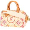 Bolso bandolera Louis Vuitton  Speedy 20 cm en lona Monogram revestida beige y rosa y cuero natural - 00pp thumbnail