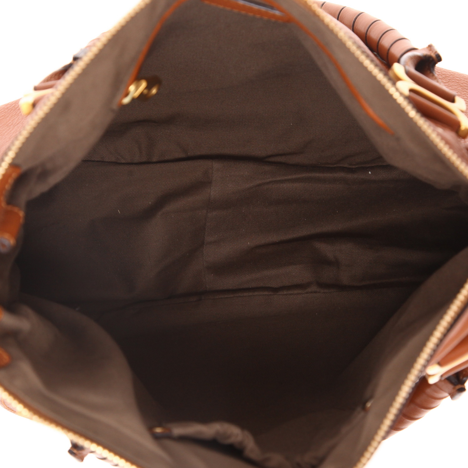 Sac à main Chloé  Marcie en cuir marron - Detail D3