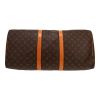 Borsa da viaggio Louis Vuitton  Keepall 55 in tela monogram marrone e pelle naturale - Detail D4 thumbnail