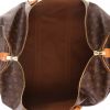 Borsa da viaggio Louis Vuitton  Keepall 55 in tela monogram marrone e pelle naturale - Detail D7 thumbnail