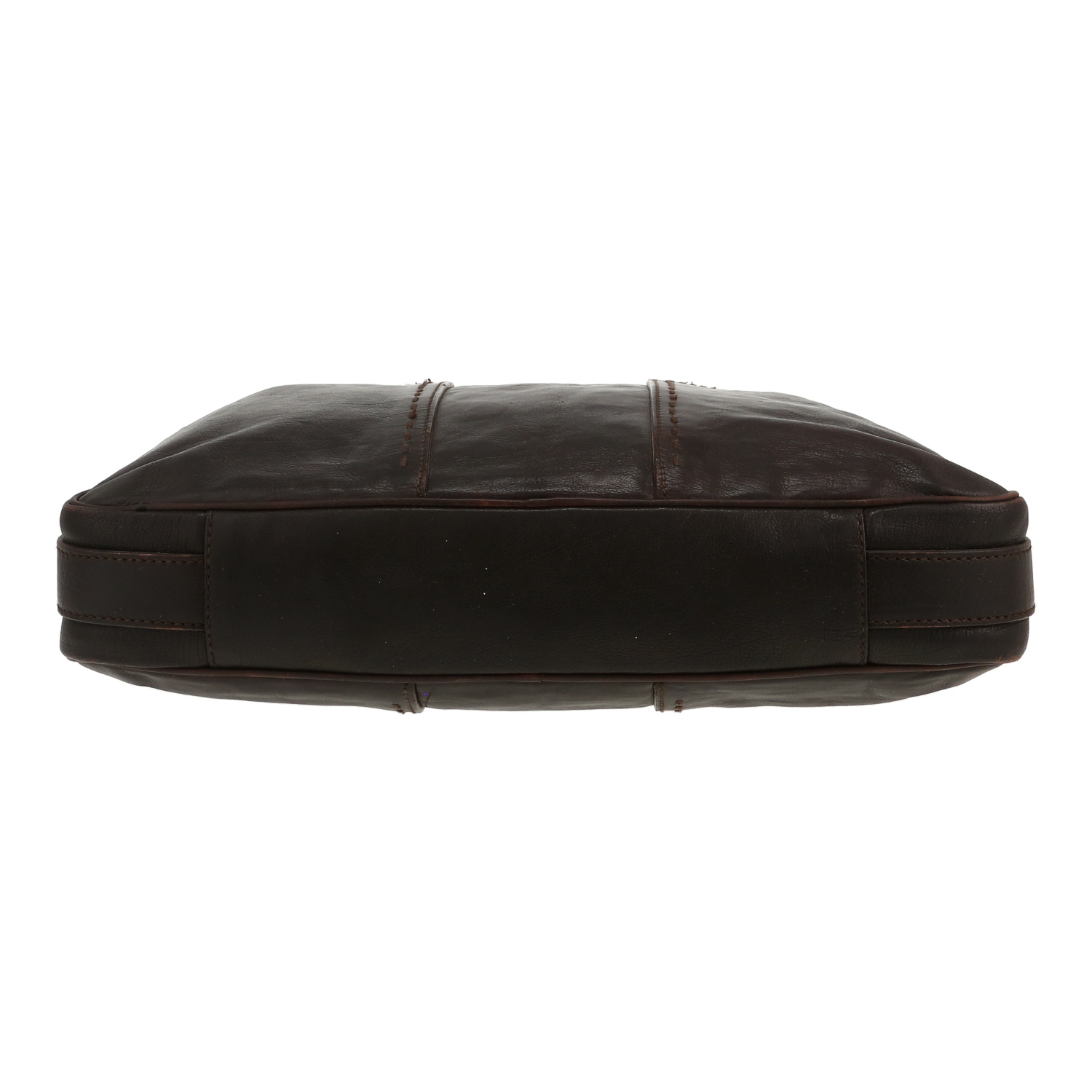 Saint Laurent   handbag  in brown leather - Detail D1