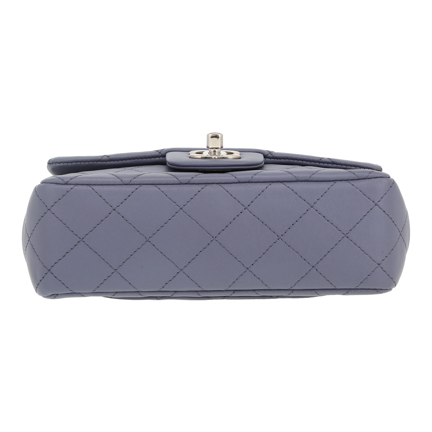 Chanel  Mini Timeless shoulder bag  in lavender blue quilted leather - Detail D1