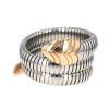 Articulated Bulgari Serpenti bracelet in yellow gold and stainless steel - 360 thumbnail