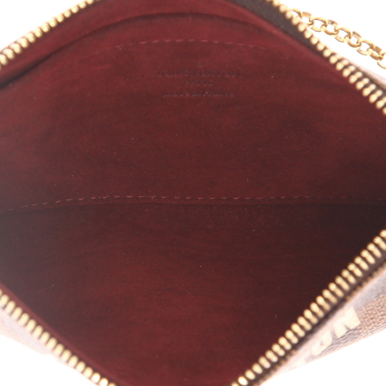 Bolsito de mano Louis Vuitton  Editions Limitées en lona a cuadros ébano - Detail D3