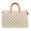 Borsa Louis Vuitton  Speedy 30 in tela a scacchi azzurro e pelle naturale - 360 thumbnail