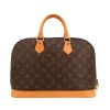 Borsa Louis Vuitton  Alma in tela monogram marrone e pelle naturale - 360 thumbnail