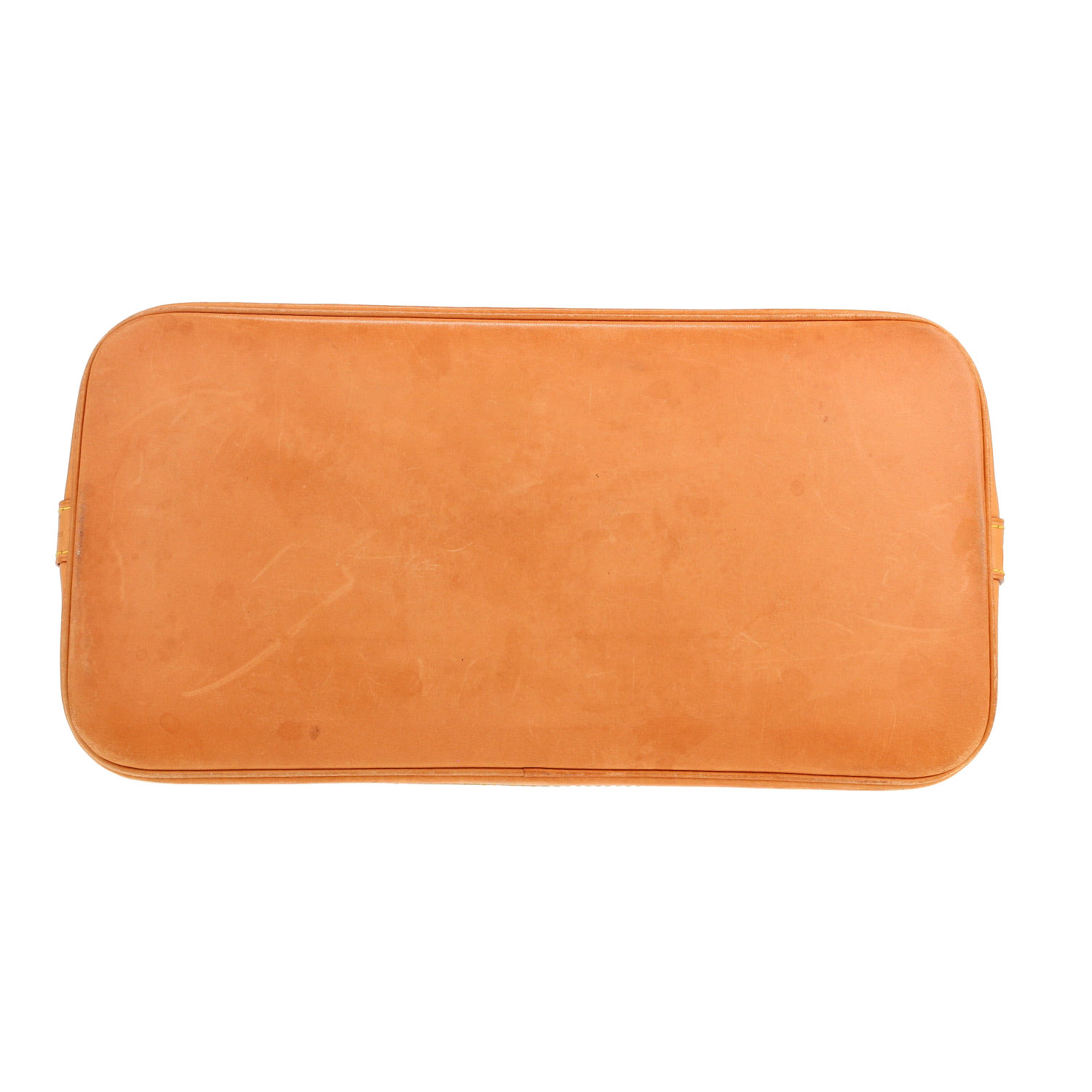 Bolso de mano Louis Vuitton  Alma en lona Monogram marrón y cuero natural - Detail D1