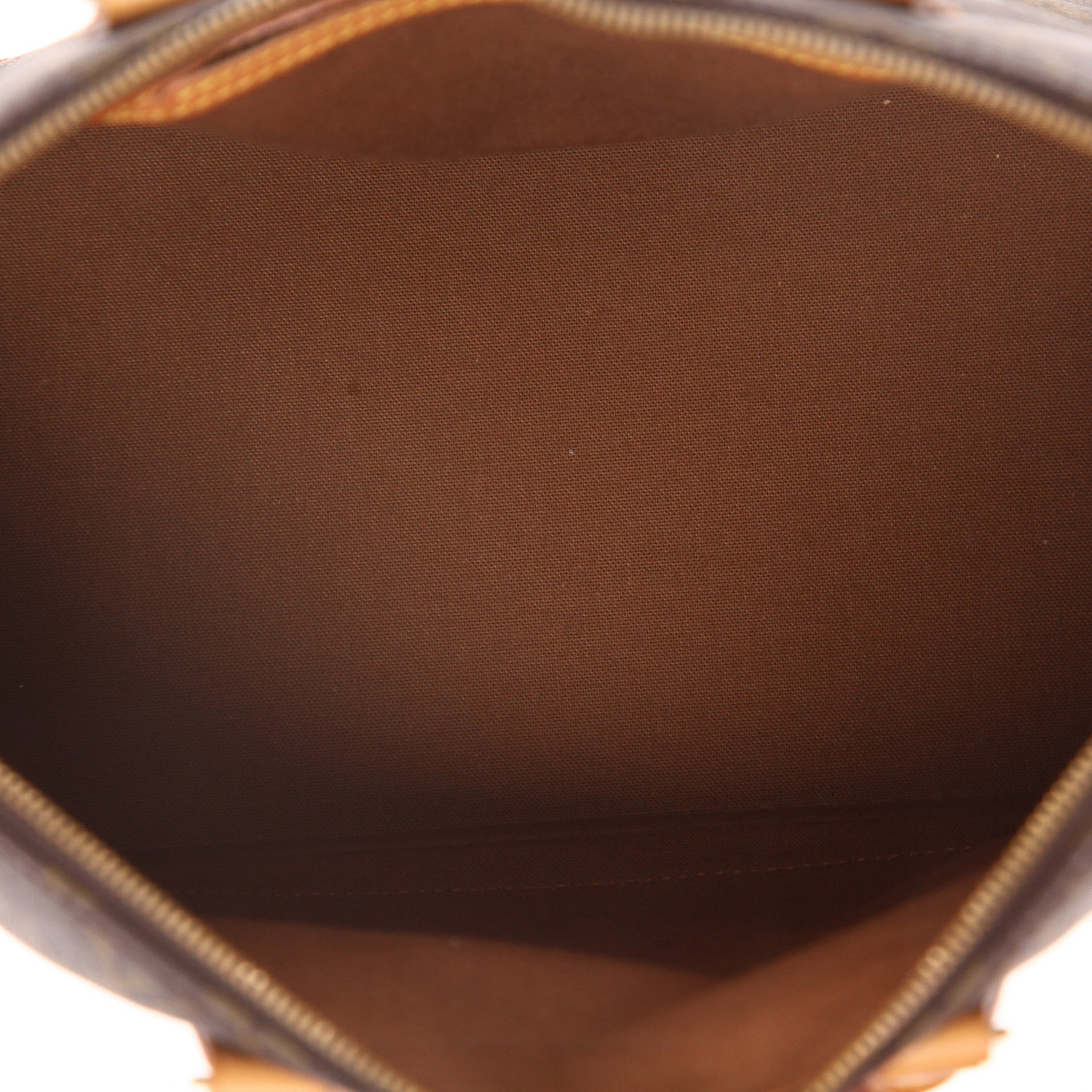 Bolso de mano Louis Vuitton  Alma en lona Monogram marrón y cuero natural - Detail D3