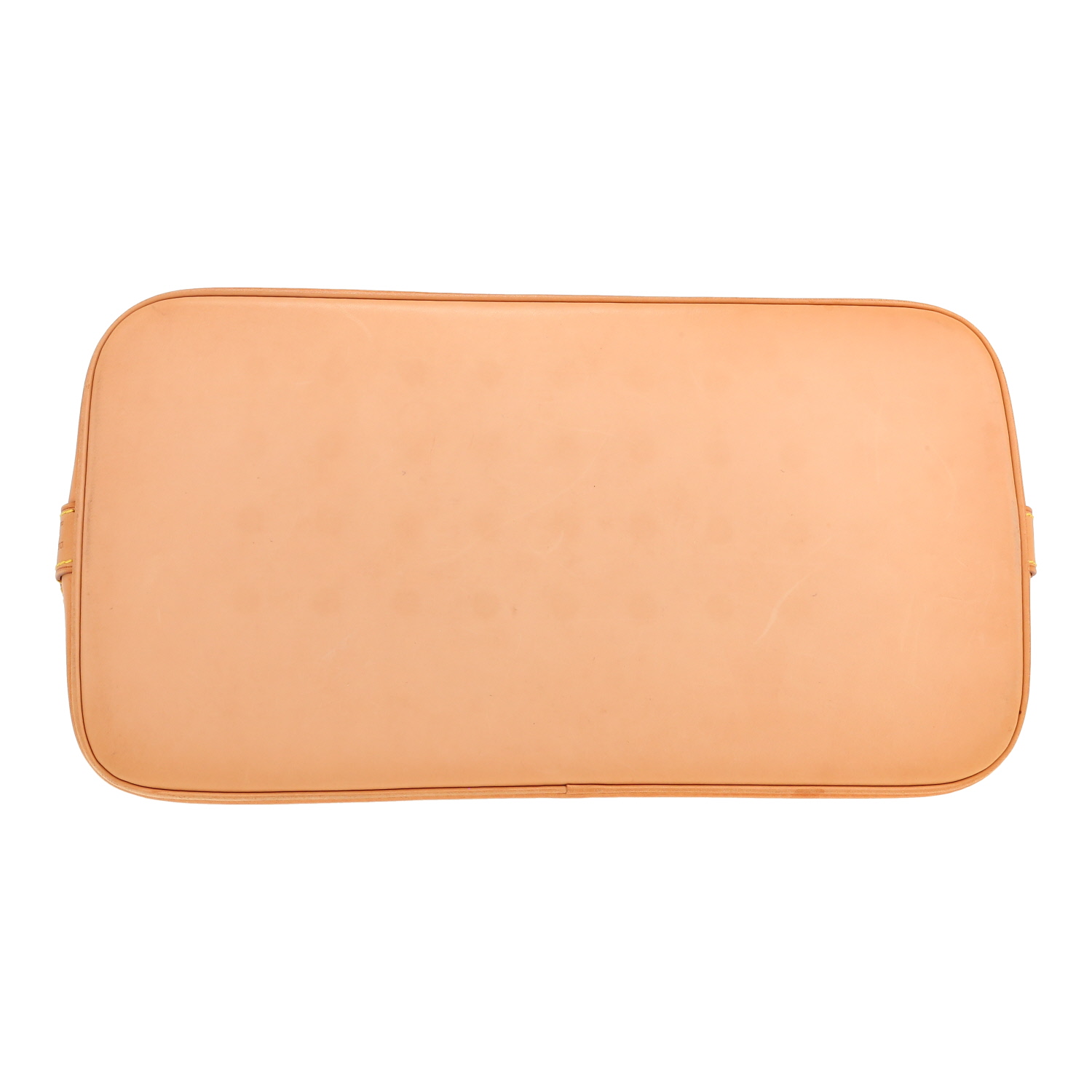 Borsa Louis Vuitton  Alma in tela monogram marrone e pelle naturale - Detail D1