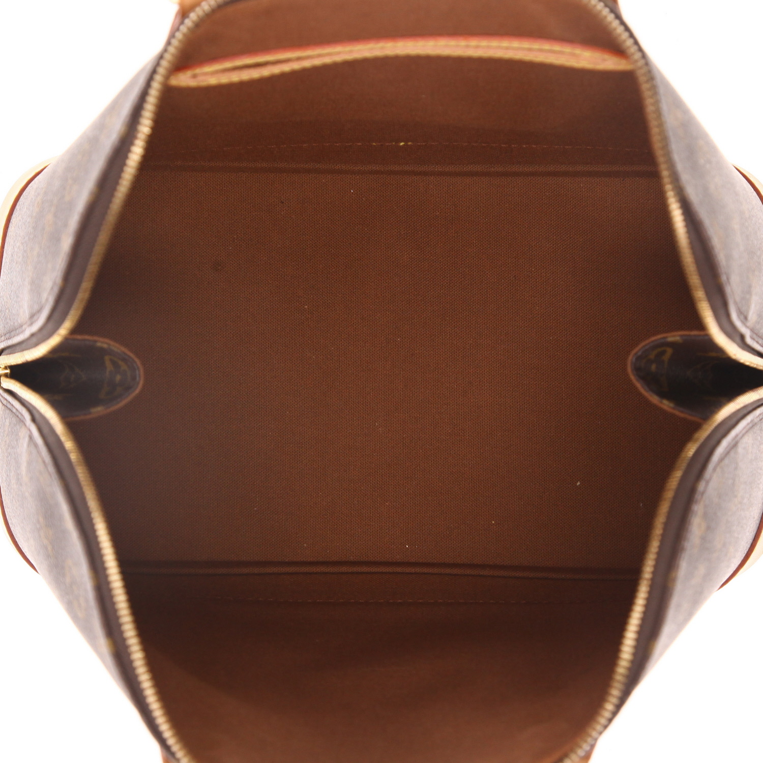 Bolso de mano Louis Vuitton  Alma en lona Monogram marrón y cuero natural - Detail D3