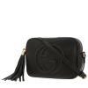 Borsa a tracolla Gucci  Soho Disco in pelle martellata nera - 00pp thumbnail