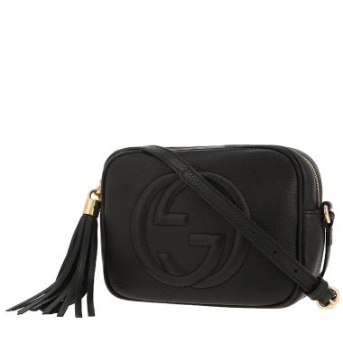 Borsa a tracolla Gucci  Soho Disco in pelle martellata nera