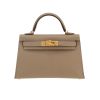 Hermès  Kelly 20 cm shoulder bag  in tourterelle grey epsom leather - 360 thumbnail