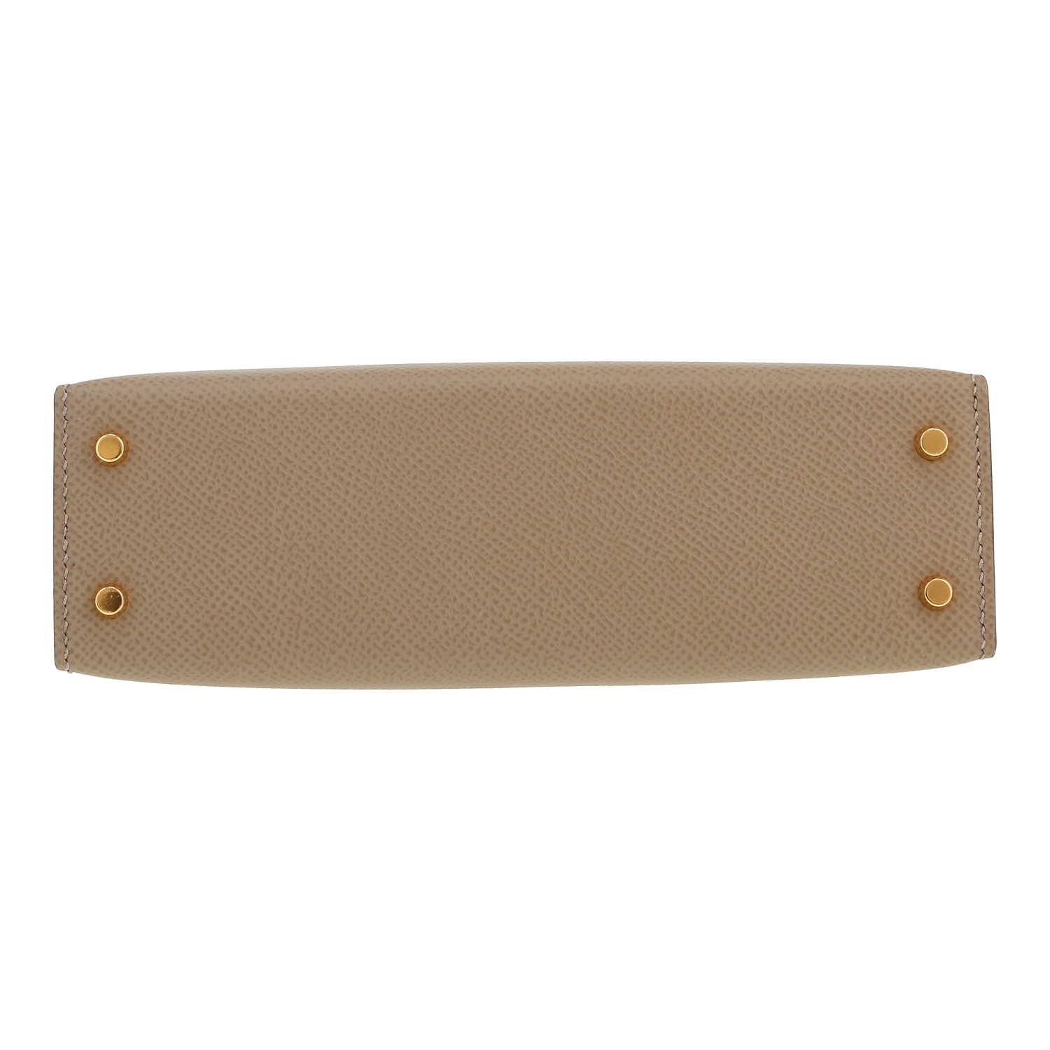 Hermès  Kelly 20 cm shoulder bag  in tourterelle grey epsom leather - Detail D1