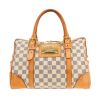 Sac à main Louis Vuitton  Berkeley en toile damier azur et cuir naturel - 360 thumbnail