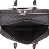 Louis Vuitton  Overnight briefcase  damier graphite canvas  and black leather - Detail D4 thumbnail