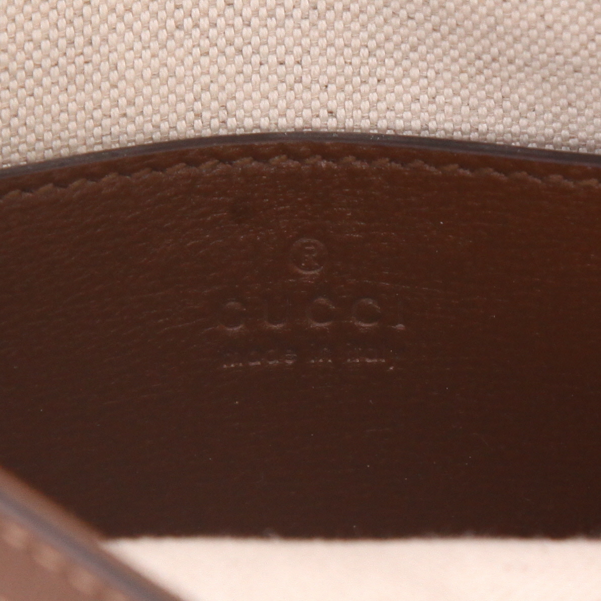 Gucci  1955 Horsebit mini  shoulder bag  in beige "sûpreme GG" canvas  and brown leather - Detail D2