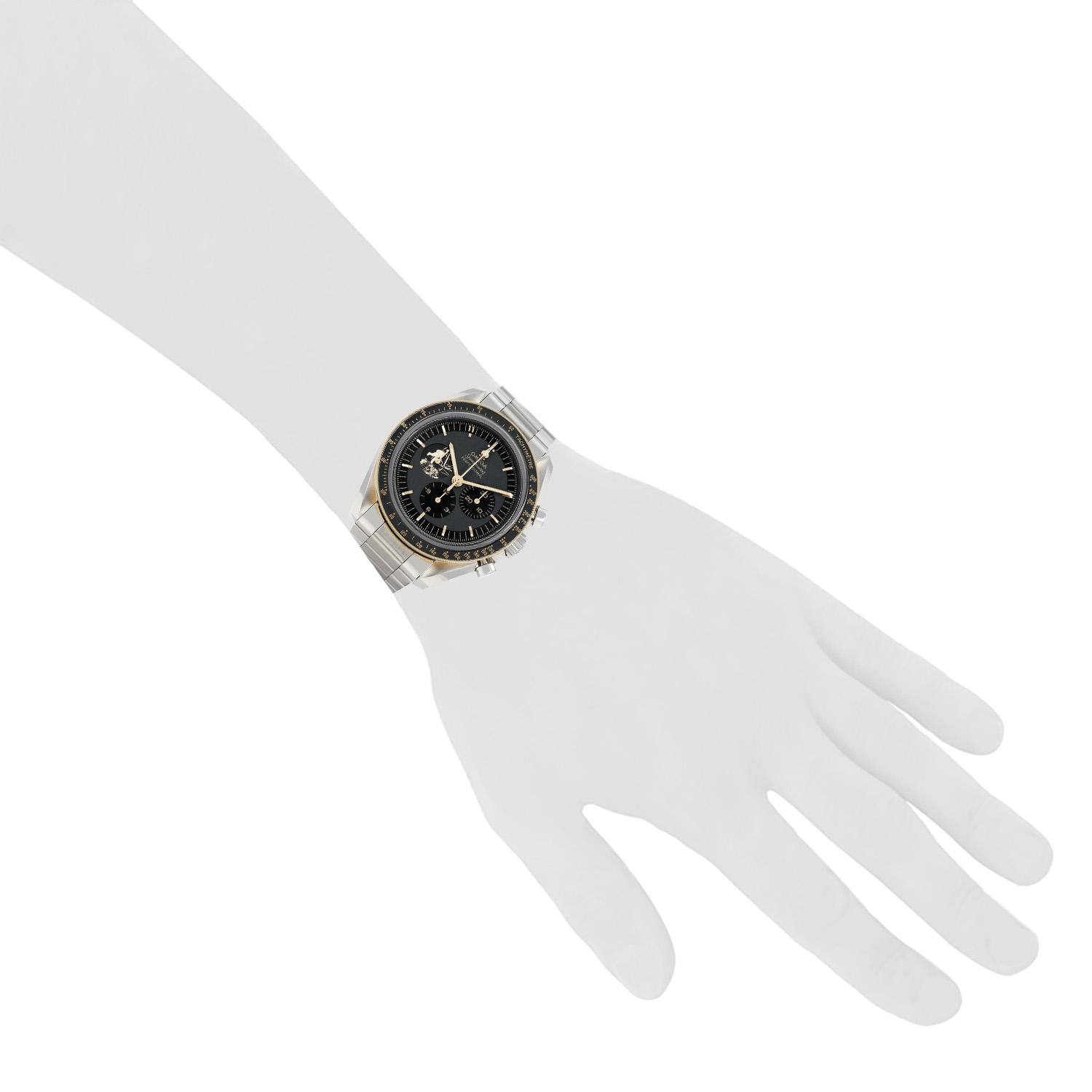 Omega Speedmaster 50Éme Anniversaire Edition Limitée  in gold and stainless steel Ref: Omega - STZ011796  Circa 2019 - Detail D1