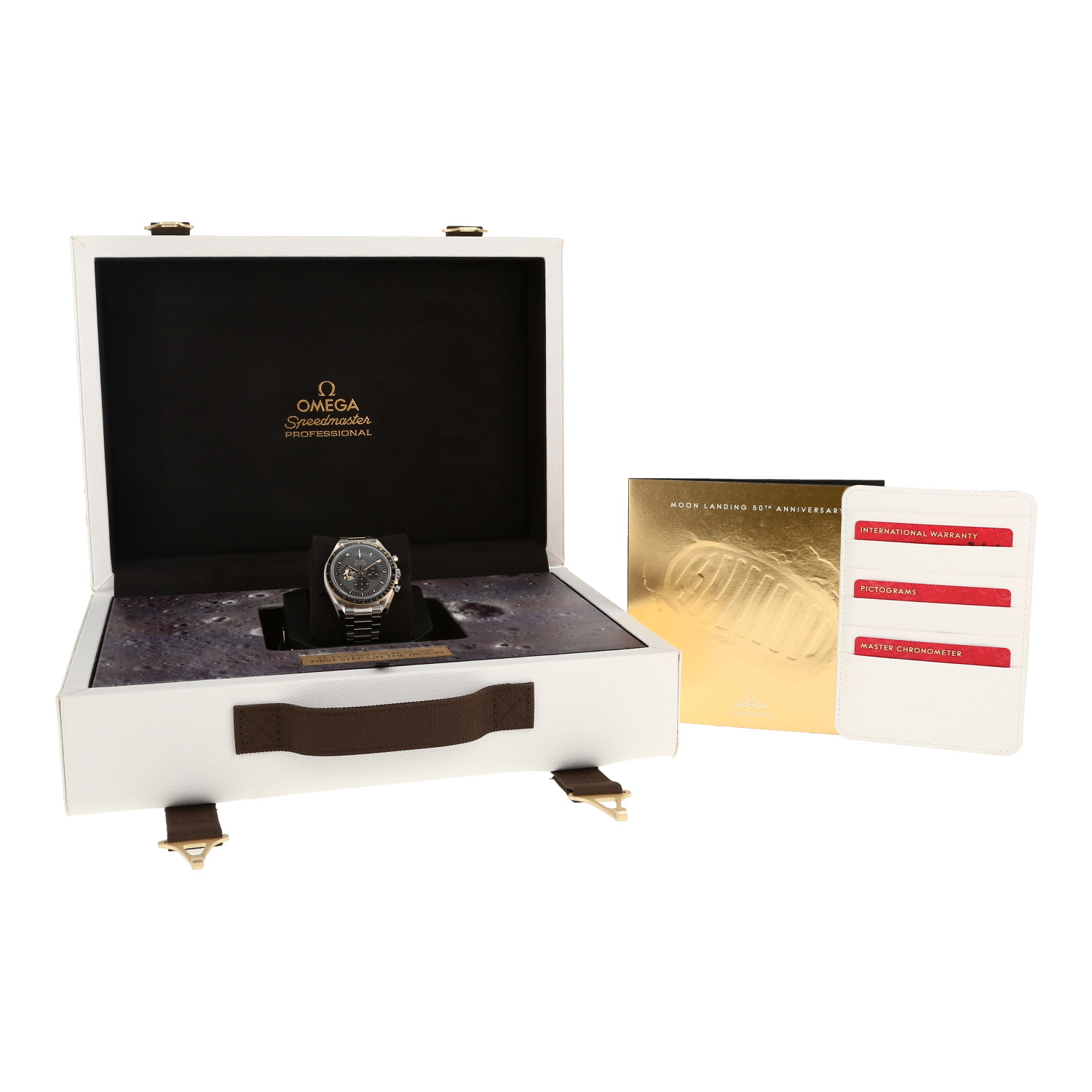 Omega Speedmaster 50Éme Anniversaire Edition Limitée  in gold and stainless steel Ref: Omega - STZ011796  Circa 2019 - Detail D2