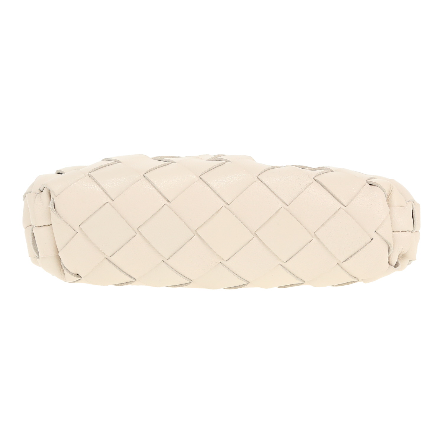 Bottega Veneta  Pouch handbag/clutch  in white intrecciato leather - Detail D1