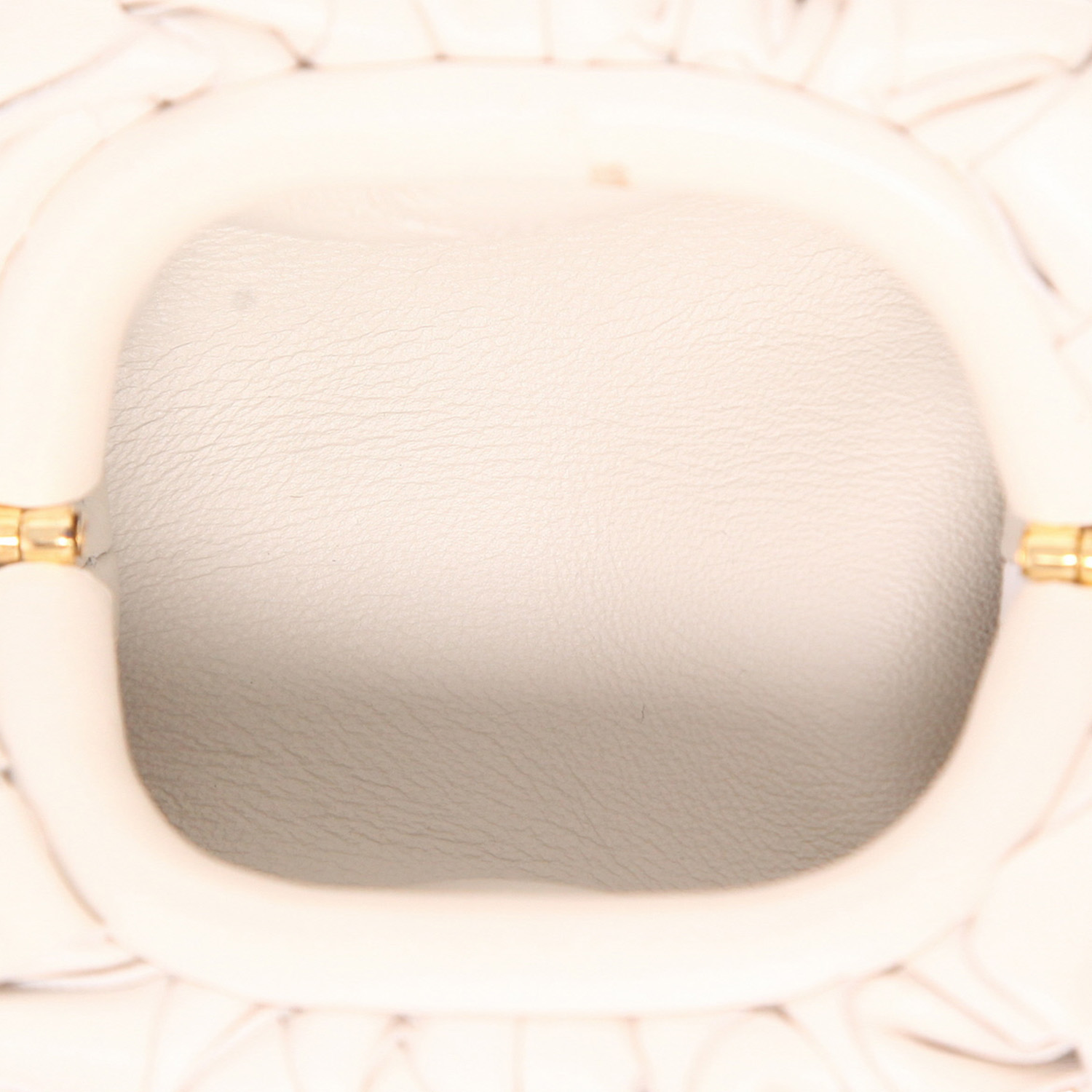 Sac/pochette Bottega Veneta  Pouch en cuir intrecciato blanc - Detail D3