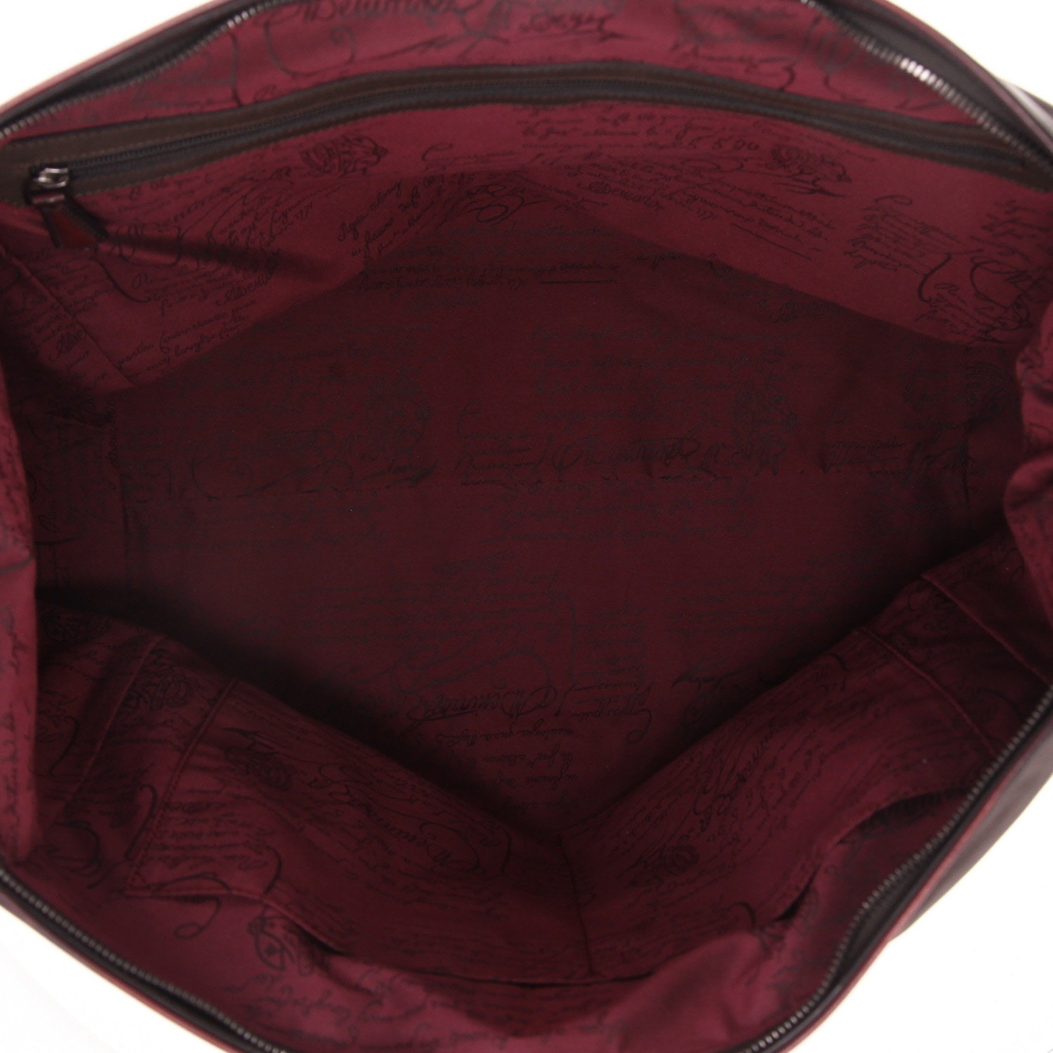 Bolsa de viaje Berluti en cuero marrón - Detail D7