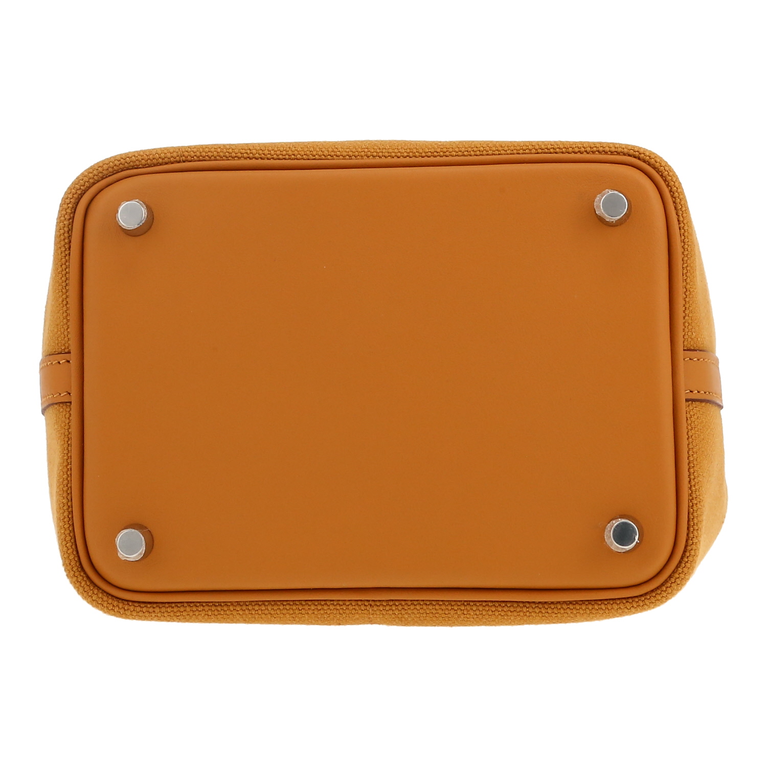 Borsa Hermès  Picotin 26 cm in tela beige Sésame e pelle beige Sésame - Detail D1