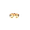 Open Cartier C de Cartier small model ring in yellow gold, pink gold and white gold - 360 thumbnail