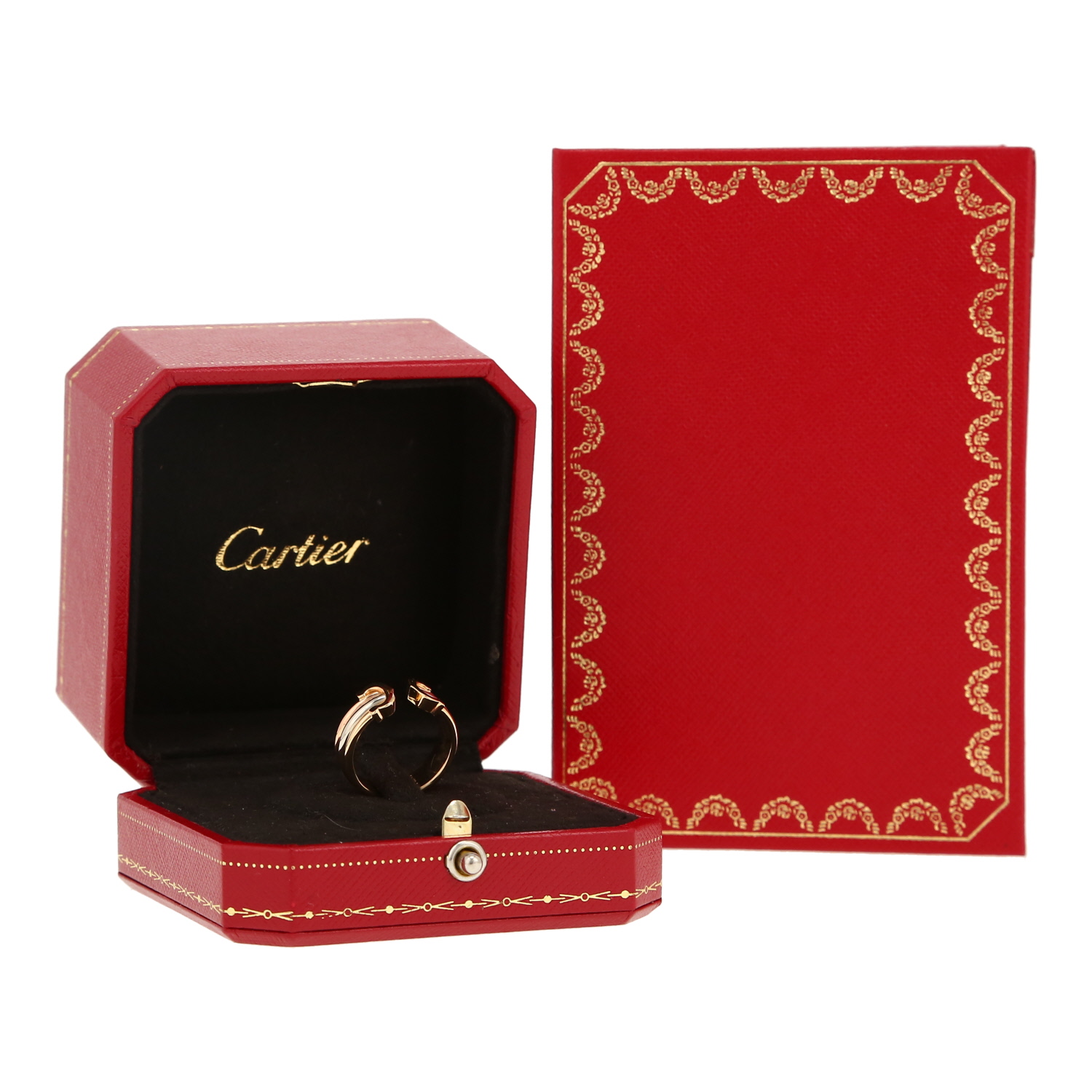 Sortija abierta Cartier C de Cartier modelo pequeño de oro amarillo, oro rosa y oro blanco - Detail D2