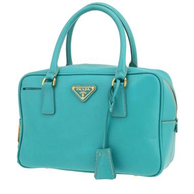 Prada   handbag  in blue leather