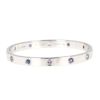 Bracelet Cartier Love Passion en or blanc et pierres de couleurs, taille 17 - 360 thumbnail