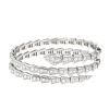 Bulgari Serpenti Viper large model bracelet in white gold and diamonds - 360 thumbnail