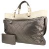 Chanel  Paris-Biarritz shopping bag  in grey canvas  and white canvas - 00pp thumbnail