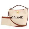 Bolso de mano Celine  Seau 16 en lona beige y cuero marrón - 00pp thumbnail