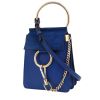 Borsa a tracolla Chloé  Faye in pelle blu e camoscio blu - 00pp thumbnail