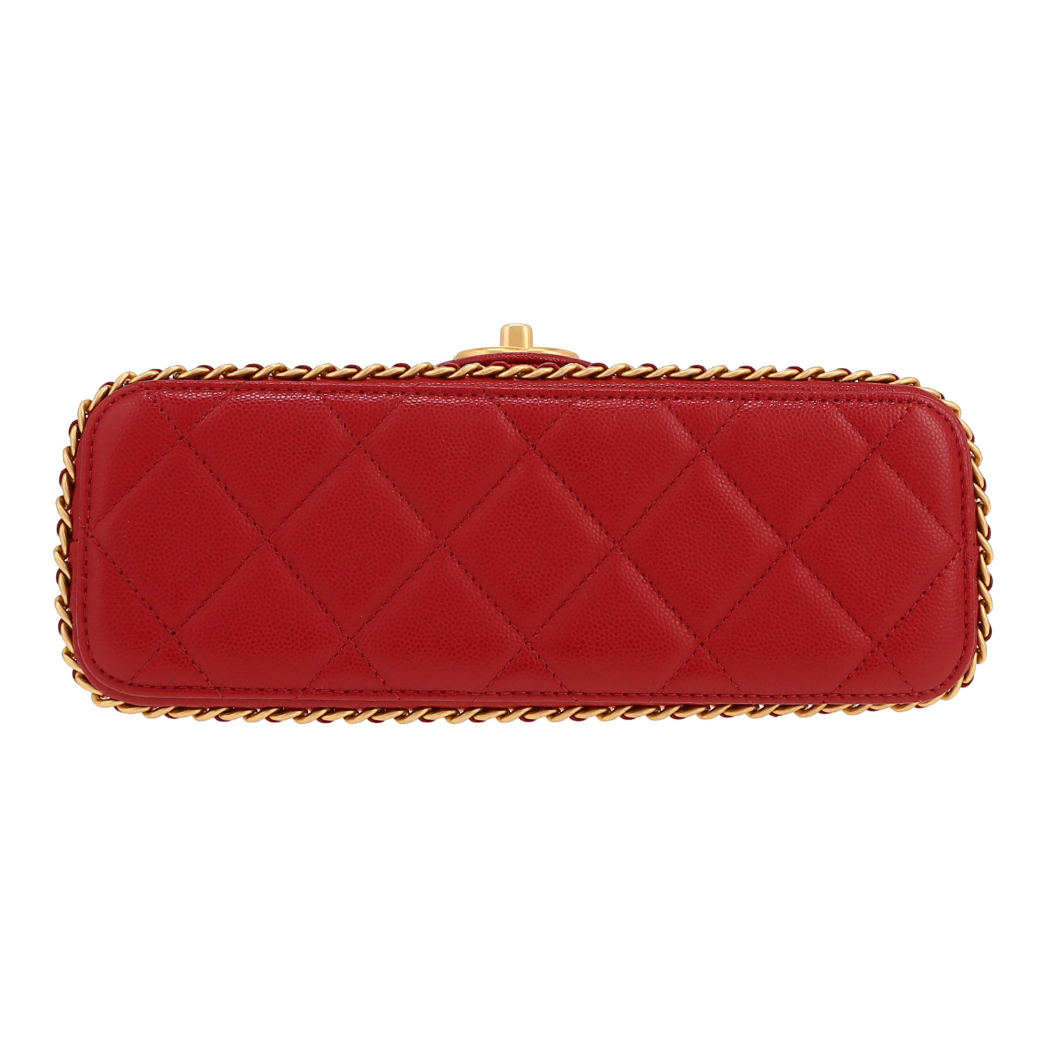 Borsa Chanel  Timeless in pelle martellata e trapuntata rossa - Detail D1