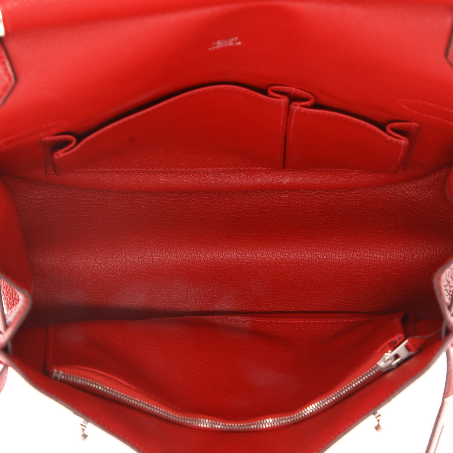 Borsa a tracolla Hermès  Jypsiere 28 cm in pelle togo rossa - Detail D3