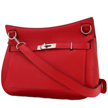 Bolso bandolera Hermès  Jypsiere 28 cm en cuero togo rojo