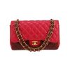 Chanel  Timeless Jumbo handbag  in red, pink and burgundy quilted leather - 360 thumbnail