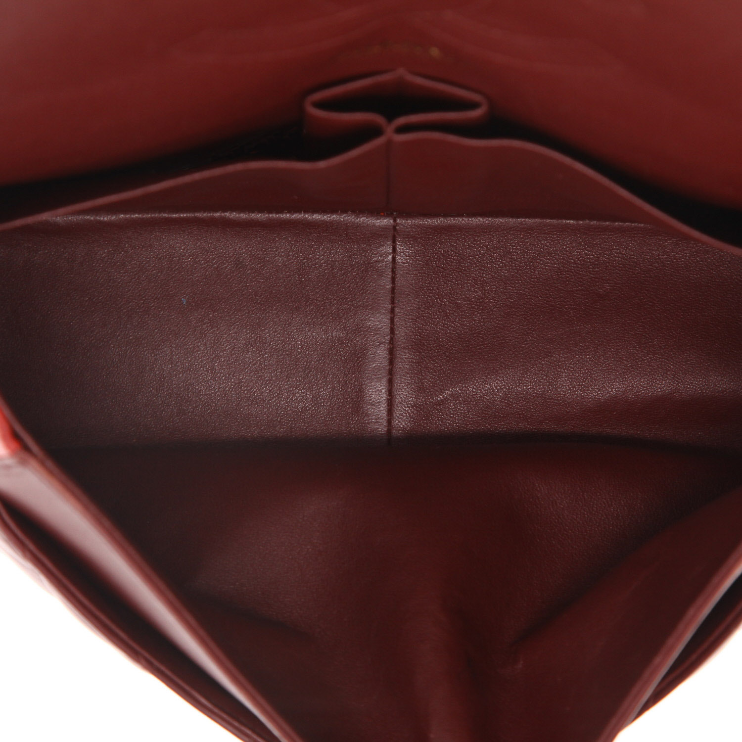 Sac à main Chanel  Timeless Jumbo en cuir matelassé rouge rose et bordeaux - Detail D3