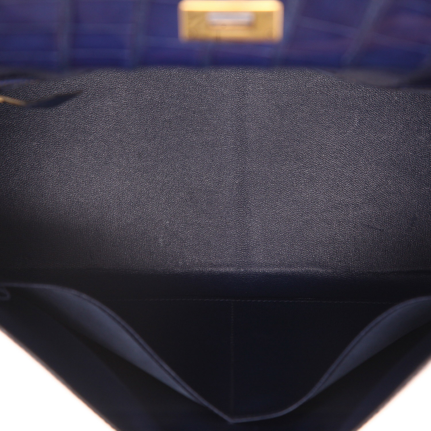 Sac à main Hermès  Kelly 32 cm en alligator Bleu Abysse - Detail D3