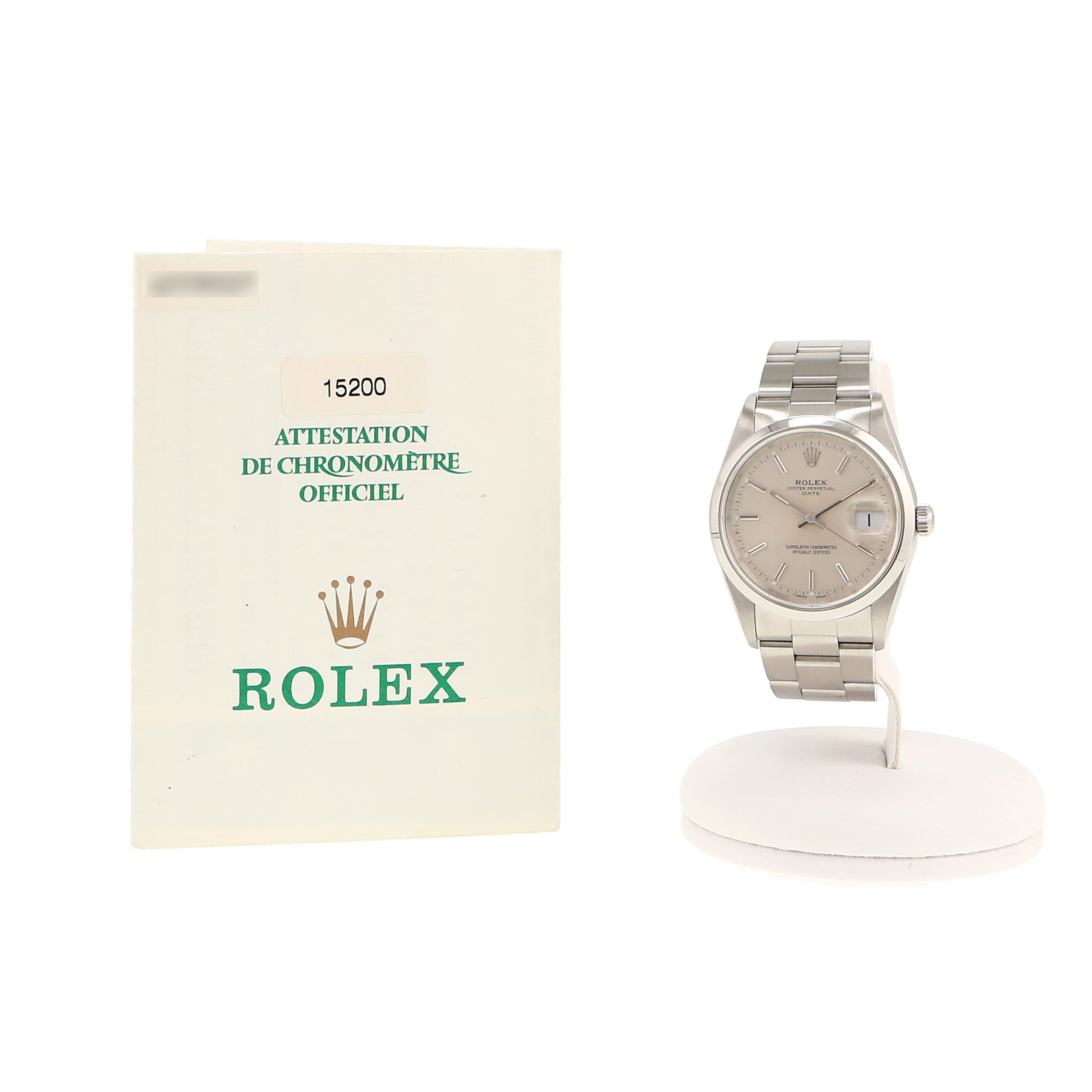 Rolex Oyster Perpetual Date  in stainless steel Ref: Rolex - 15200  Circa 1997 - Detail D2